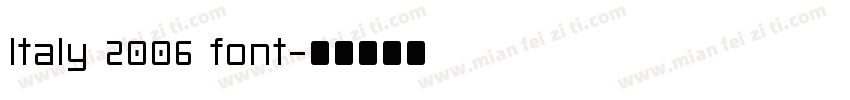 Italy 2006 font字体转换